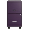 thumbnail image 3 of Pemberly Row 18" 2-Drawer Mobile Metal Vertical Filing Cabinet - Midnight Purple, 3 of 6