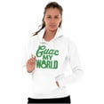 thumbnail image 4 of Guac World Guacamole Avocado Foodie Unisex Plus Fleece Graphic Hoodie Brisco Brands 3X, 4 of 5