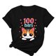 thumbnail image 5 of Camisetas de Cuello de Tripulación de Manga Corta para Mujeres Carta Impresa Camiseta 95% Poliéster 5% Spandex, Manga Corta Cuello Redondo Top Casual para Diario, 5 of 5