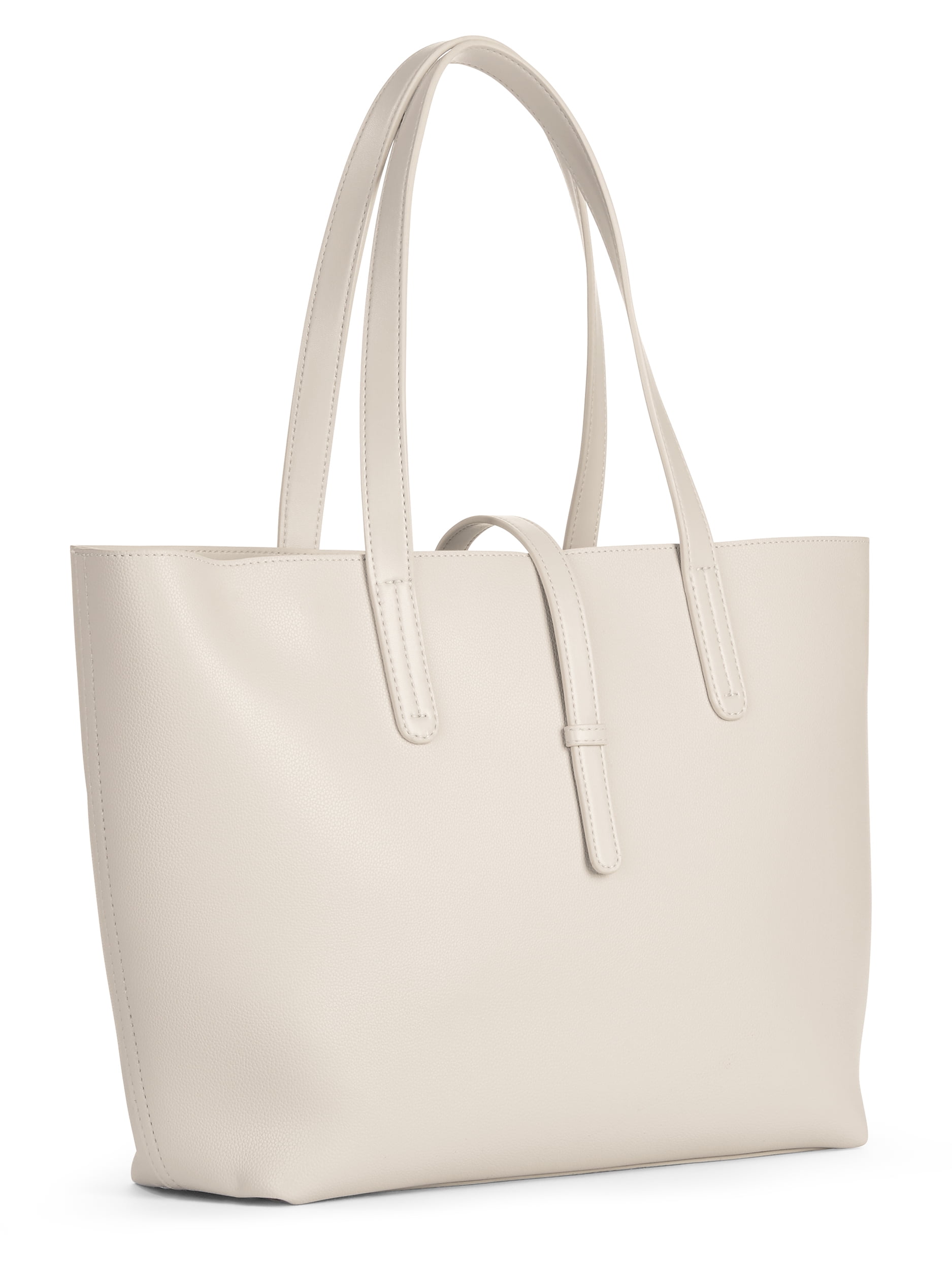 Time and tru leigh north south reversible tote with pouch cheap