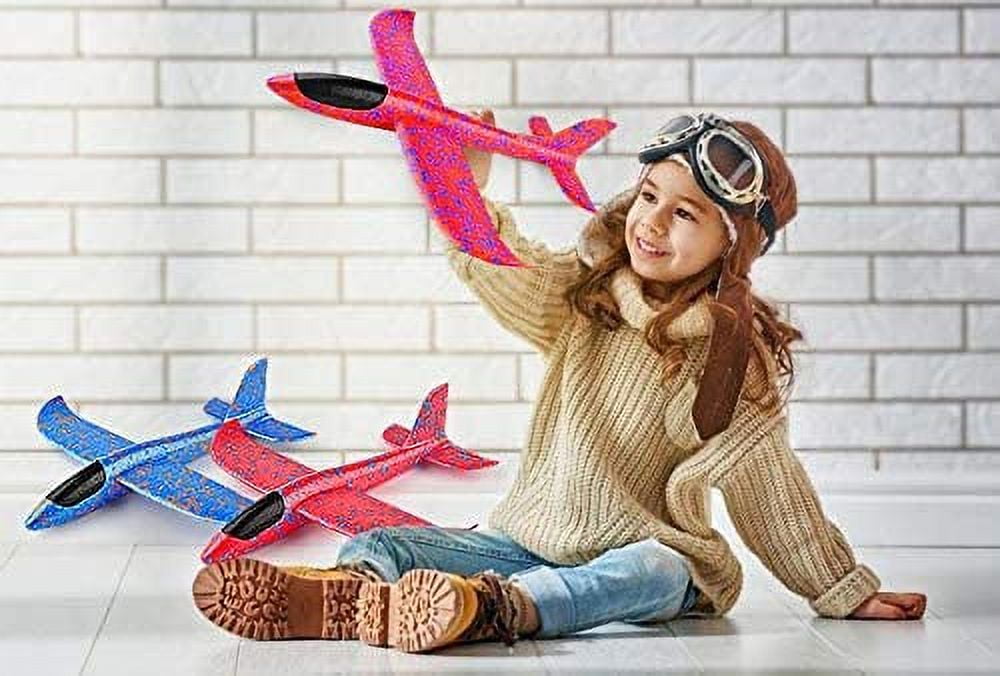 BooTaa 4 Pack Airplane/Flying Toys, 17.5 Large Throwing Foam  Plane/Gliders, 2 Flight Mode, Birthday Gifts for Girls Kids 3 4 5 6 7 8 9  10 11 12 Year Old Boys,Outdoor Sport Game Toys Online in Kuwait City ,  Kuwait