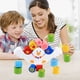 thumbnail image 1 of XWSHYW Juguetes para Niños Bloques de Equilibrio de Madera Base de Pájaro Torre Cilíndrica Juguetes para Niños Pequeños Bloque de Color Educación Temprana para Niños y Niñas de 1 2 3 Años, 1 of 6
