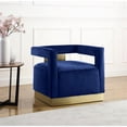 thumbnail image 2 of Meridian Furniture 18.5"H Velvet Accent Chair in Navy and Gold, 2 of 6