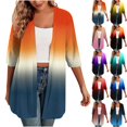 thumbnail image 3 of Tejiojio Women Leisure Versatile Cardigan Open Front Lightweight Womens Sweaters with Pocket Long Sleeve Shrugs, 3 of 8