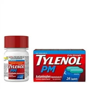Tylenol PM Extra Strength Pain Reliever and Sleep Aid Caplets, 24 ea