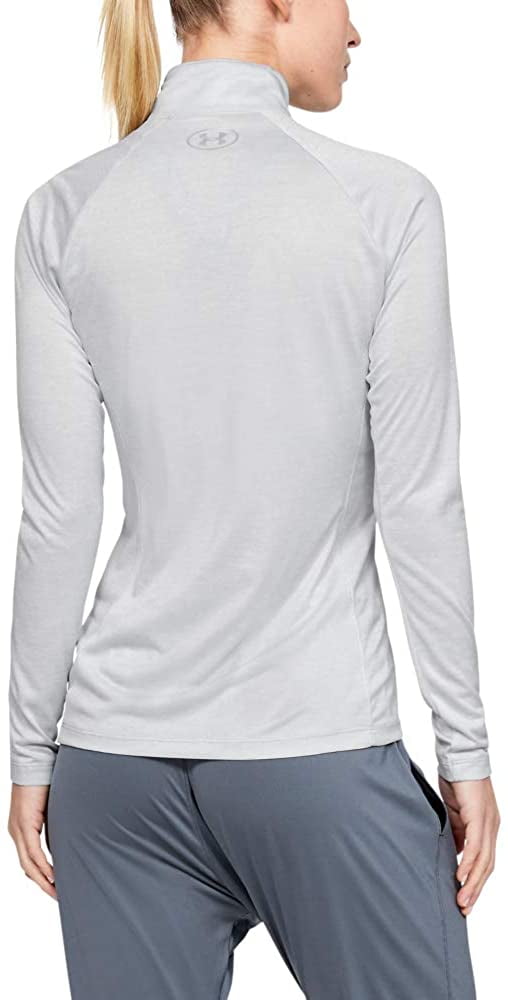(取寄) アンダーアーマー レディース テック 1/4 ジップ ツイスト Under Armour women Under Armour Tech 1/4 Zip Twist Halo Gray/White Under Armour Women's Tech Twist Zip Pullover, Quick-Drying