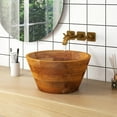 thumbnail image 2 of Costway 16" x 16" Vessel Sink Teak Wood Washbasin with Drainage Hole & Smooth Finish, 2 of 10