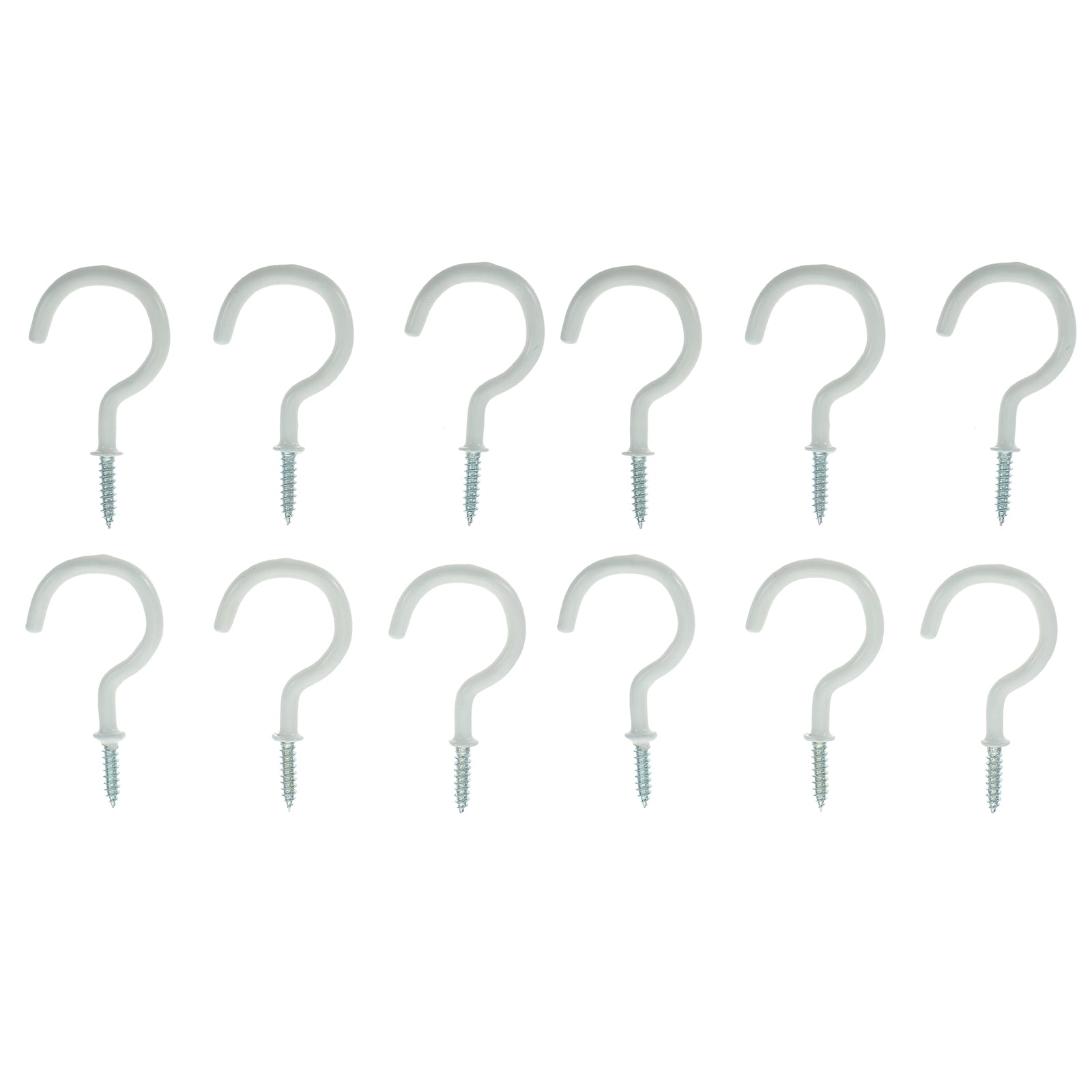 12Pcs Vinyl Coated Ceiling Hooks Heavy Duty Screw in Hooks Plant