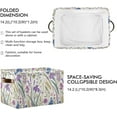 thumbnail image 2 of FREEAMG Colorful Flower Foldable Canvas Storage Bin, Sturdy Fabric Storage Basket with Handles, Storage Cube Box for Organizing Shelf Nursery Toy Closet 2PCS, 2 of 7