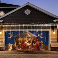 thumbnail image 2 of Banner navideño para puerta de garaje Wesiti, con forma de belén, 180 x 400 cm, 2 of 6