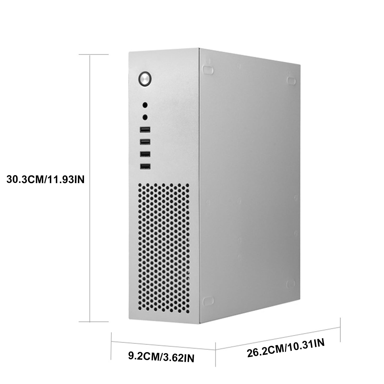 A10 Small Desktop Case 7.3L MATX Chassis HTPC PC Case Support 2.5 3.5inch Hard Disks Space Efficiency Cooling