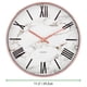 thumbnail image 4 of Reloj de pared mDesign moderno y elegante de 29,21 cm con marco de oro rosa, 4 of 7