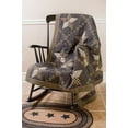 thumbnail image 3 of VHC Brands Farmhouse Star Throw- Primitive Decor Farmhouse Blanket, Patchwork Charcoal, Black, Tan Soft Cotton, 3 of 3