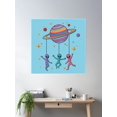 thumbnail image 2 of Alien Friends Poster Wall Art, Modern Wall Decor For Living Room Bedroom, 30x30 UNFRAMED, 2 of 3