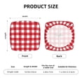 thumbnail image 5 of Honeii Red Checkboard Print Square Cushion Cover with Elastic Band & Ties,Sofa Cushion Covers,Furniture Protector for Living Room,Washable Sofa Seat Slipcover-Six Piece, 5 of 7