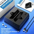 thumbnail image 2 of Mooroer PS VR2 Charging Station for Sony PS VR2 Sense Controllers with LED Light Magnetic High Speed Charging Dock Holder with Removable Type-C Charging Port Charging Dock for Sony PS VR2 Accessories, 2 of 7