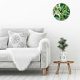 thumbnail image 5 of Chilfamy Leaves Plant Watercolor Theme 10-Inch Round Wooden Wall Clock for Living Rooms, Kitchens, Dorms - Practical Everyday Gift 10x10in, 5 of 8