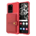 thumbnail image 2 of Mantto Back Folio Cover for Samsung Galaxy S20 Plus Wallet Case, [ S20 Plus/ + ] PU Leather Kickstand Credit Card Holder Slots Case, Magnetic Absorption Durable Shockproof Cover, Red, 2 of 7