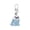 F, variant on Glow in The Dark Ghost Keychain Set Small Resin Miniature Halloween Luminous Tiny Assorted Spooky Figurine