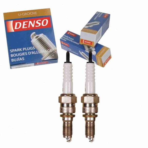 2 pc DENSO 4129 Standard U-Groove Spark Plugs for U27FER9 Ignition Wire Secondary