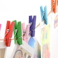 thumbnail image 4 of SHISUYAN 100PCS Wooden Mini Clips Artwork Clothespin Photo Craft Colorful Birch Clips with Twine for Hanging Photos Decoration (Assorted Color), 4 of 8