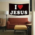 thumbnail image 5 of I Love Jesus Flag "I Heart Jesus" Home Garden Decor Flag Banner for Outdoor Indoor Decorations Tapestry Gift for Christian Events and Church, 5 of 5
