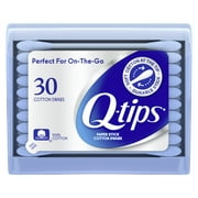 Q-tips Travel Size Cotton Swabs, Original for Beauty and First Aid, 100% Cotton 30 Count