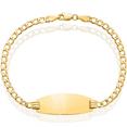 thumbnail image 2 of 14K Solid Yellow Gold Oval Curb Link Name Bar Identification ID Bracelet, 2 of 4