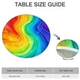 thumbnail image 6 of Colorful Tie Dye Wave Pattern Round Fitted Tablecloth with Elastic Edge,Dining Table Cover Waterproof,Outdoor Round Tablecloth for Camping,Dining,Indoor and Outdoor, 6 of 7