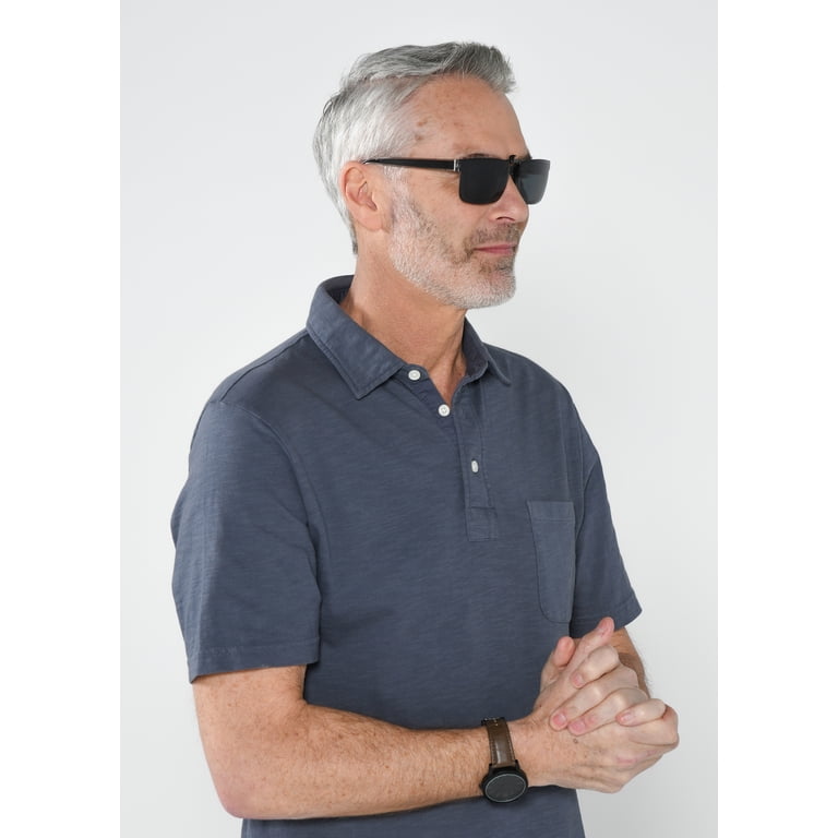 Solar Shield Rectangle Flip-Up Sunglasses photo 2