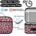 thumbnail image 4 of Black and Pink Leopard Print Insulated Lunch Bag Teens,Bento School Lunch Bag for Teens for Work,Picnic or Travel 10.6x7.7x4.3 Inches,12 Can Capacity, 4 of 6
