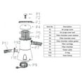 thumbnail image 3 of Amdohai Pool Filter Pump 330 GPH Paddling Pool Electric Water Pump With 2 Pool Filter Cartridge Pool Pumps Above Ground Small Pool Filter Pump, 3 of 8