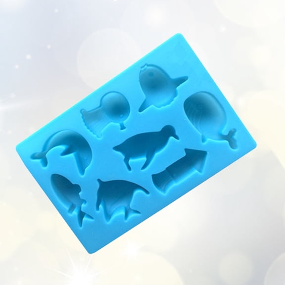 FOMIYES Blue Ice Cube Tray Sea Animals for Baking and Chocolate Making