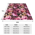 thumbnail image 3 of Balery Rose Flowers Manta de Felpa Suave y Acogedora – Cobija de Franela Aterciopelada para Cama, Lavable y Cálida para Sofá, Mascotas, Transpirable-60"x50", 3 of 7