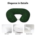 thumbnail image 4 of KLL Emerald Green Sparkling Pattern Memory Foam Cervical Neck Pillow Versatile U-Shaped Pillows for Home/Office/Camping/Travelling/Soft Washable Cover, 4 of 8