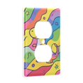 thumbnail image 2 of Yayeee Duplex Wall Plate 1-Gang 4.5"x2.7" Home Receptacle Light Switch Decorative Outlet Cover, Vibrant Dinosaur, 2 of 7