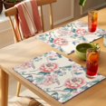 thumbnail image 4 of Vintage Floral Placemats Set of 12 Watercolor Farmhouse Botanical Flowers Place Mats Indoor Wipeable Table Mats Washable Cloth Dining Table Placemats for Kitchen Holiday Party Home Decor 13x19 Inch, 4 of 9