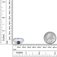 thumbnail image 6 of Gem Stone King 925 Sterling Silver Blue Mystic Topaz and White Zirconia Engagement Ring for Women | 2.50 Cttw | Round 6MM | Gemstone November Birthstone | Size 7, 6 of 6