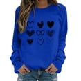 thumbnail image 5 of Aoiroe Western Shirts for Women,Valentines Clothes for Women Crew Neck Sweatshirts Casual Round Neck Sweatshirt Casual Valentine Pullover Long Sleeve Tops Blue S, 5 of 8
