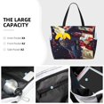 thumbnail image 3 of JUNZAN Watercolor Bald Eagle Pattern Women's Large Beach Bag,Waterproof Sandproof Zipper Beach Tote Bag for Pool Gym Grocery Travel with Wet Pocket, 3 of 7