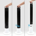 thumbnail image 4 of ASPEN A40 Portable Easy to Clean Oscillating Tower Fan with 3 Fan Speeds, Removable Base, Night Light Feature, and Magnetic Remote Control, 4 of 7
