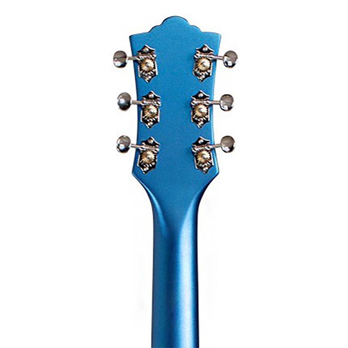 Guild X-175 Manhattan Special Hollow Body Electric Guitar with Arched Spruce Top, Malibu Blue