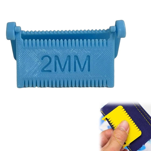 Clip-On Sewing Ruler, Hand Edge Stitch Lock and Sewing Gauge for Even Stitches, Quilting Templates, Straight Even Needle Gauge Templates Tool for Embroidery Fabric Patchwork