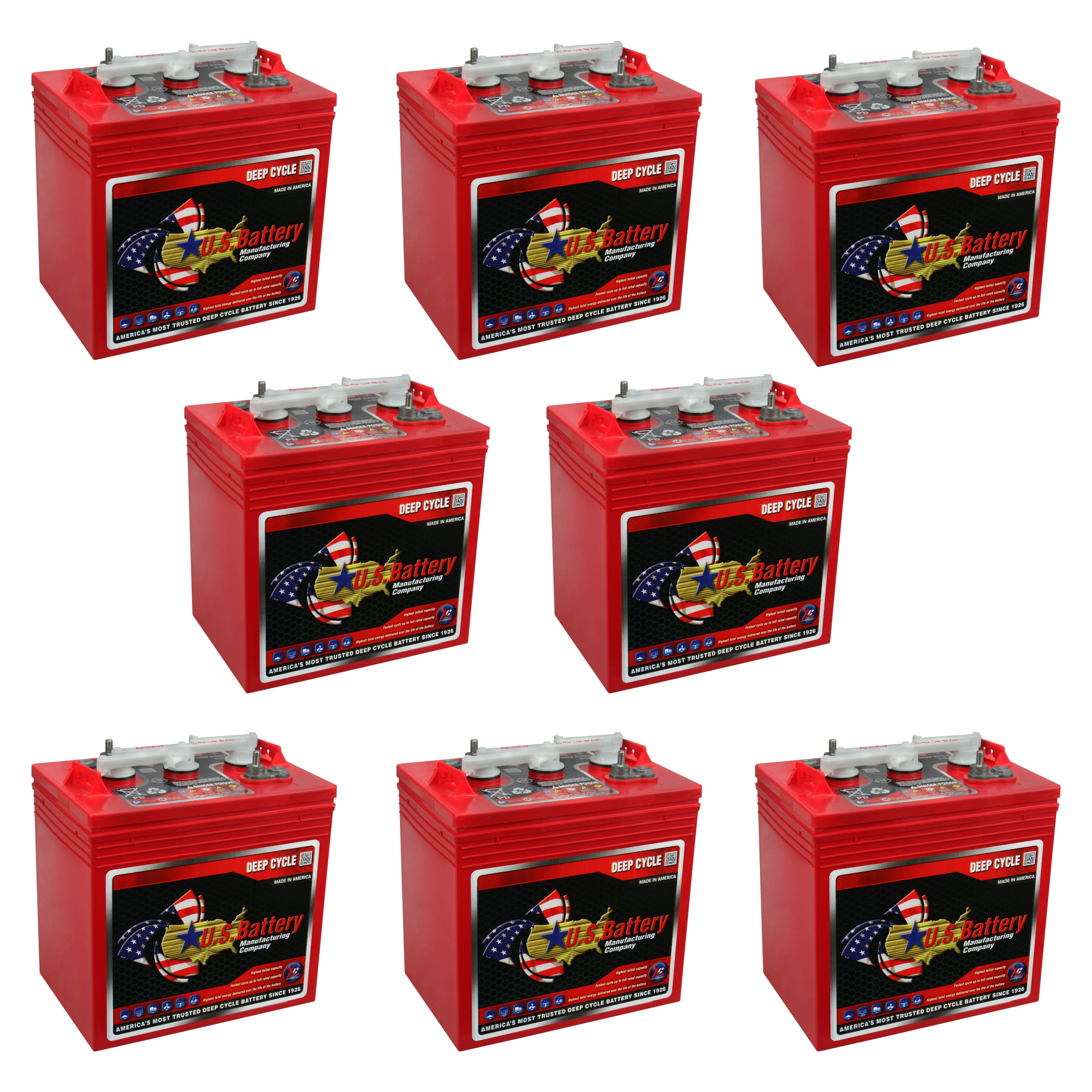 US2200XC Replaces T-105 6V Volt Deep Cycle Golf Cart, Solar, Marine, RV and  Industrial Use Batteries - 8 Pack - Walmart.com