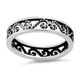 thumbnail image 3 of 925 Sterling Silver Oxidized Platinum Plated Infinity Knot Women Valentines Day Gifts Ring, 3 of 4