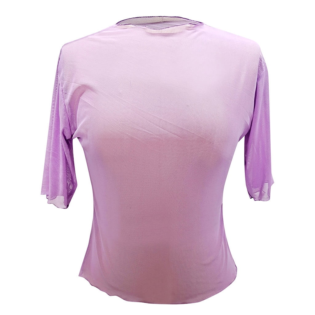 lilac sheer top
