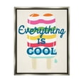 thumbnail image 3 of Stupell Industries Everything Is Cool Summer Striped Ice Pop Snack Graphic Art Luster Gray Floating Framed Canvas Print Wall Art, Design by Daphne Polselli, 3 of 5