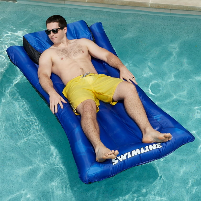 TRC Recreation Sunsation 1.75 Thick Foam Raft Pool Float, Bahama Blue 