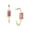 Pink, variant on 1928 Jewelry 14K Gold Dipped Square Crystal Open Hoop Stainless Steel Post Earrings (Pink)