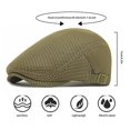thumbnail image 7 of Minzimin 1Pack Breathable Mesh Flat Cap for Man/Woman Adjustable Newsboy Cap Cabbie Hat, 7 of 7